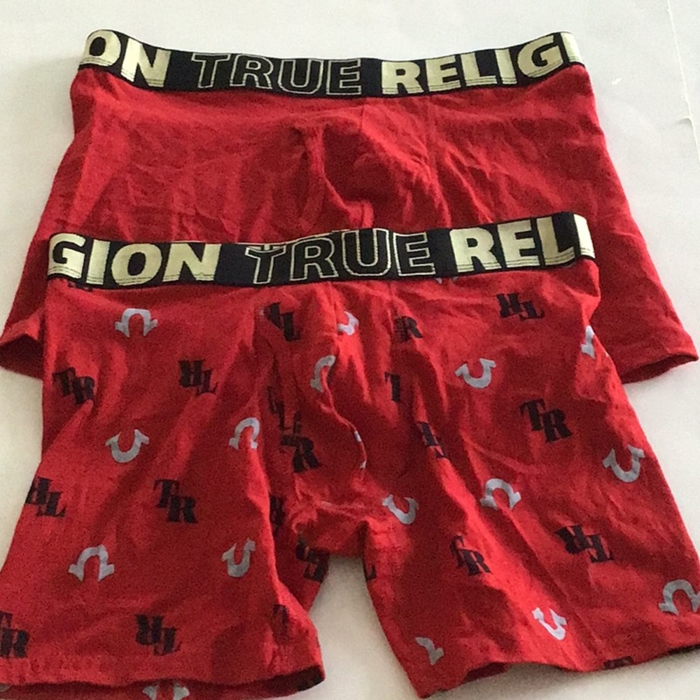True Religion logo boxer trunks